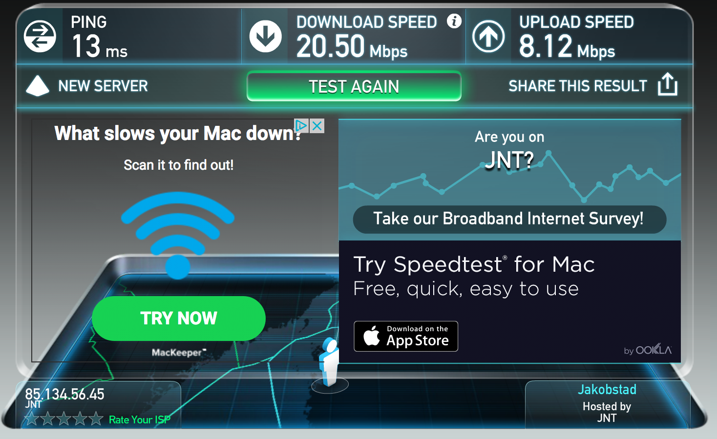 Speedtest from the playhouse
